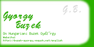 gyorgy buzek business card